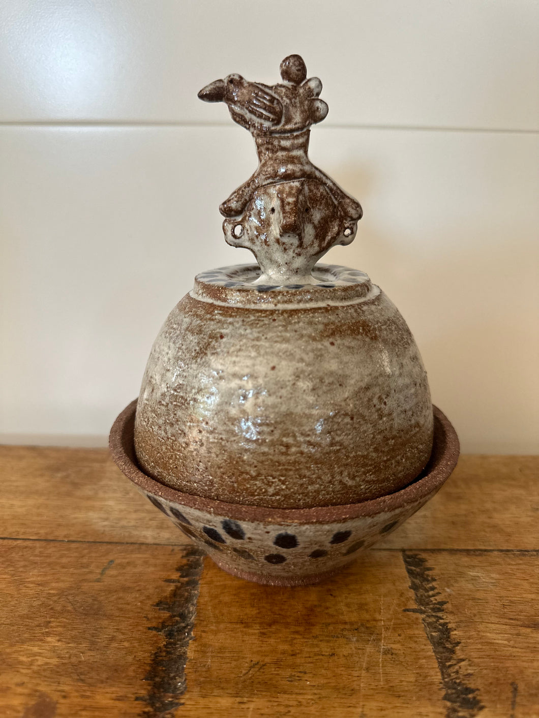 Boite femme aux oiseaux brune