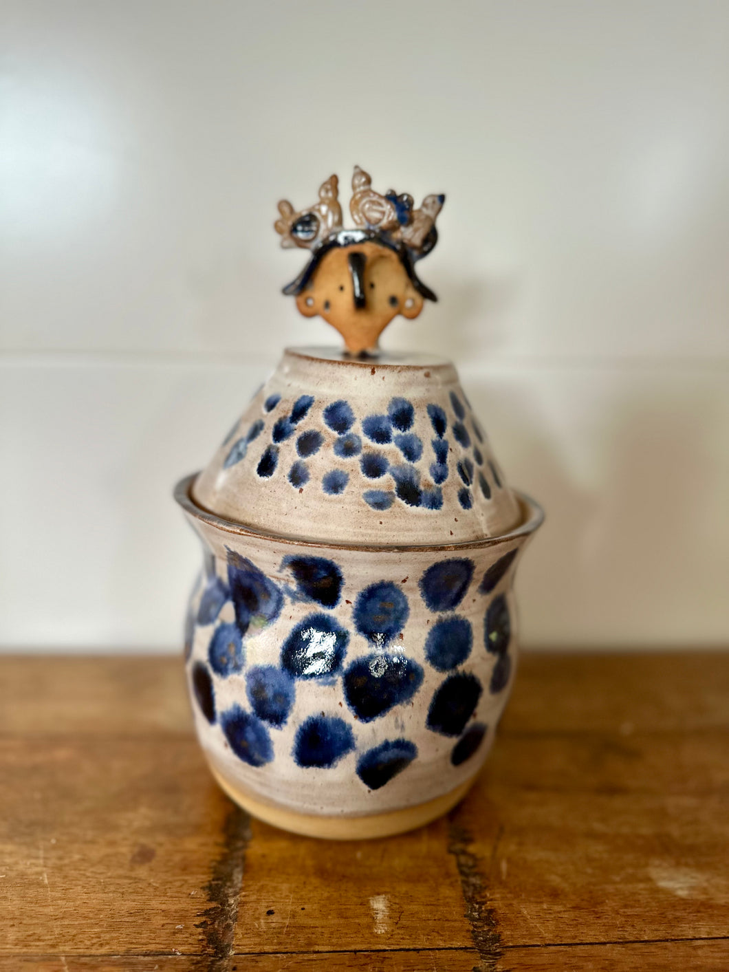Boite femme aux oiseaux bleue